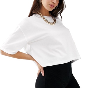 Camisetas Cortas para Mujer, Personalizables con Logotipo, de Alta Calidad, Transpirables, Ecológicas, de Algodón Tejido, Estampadas o Lisas, 2026 - Product Image 3