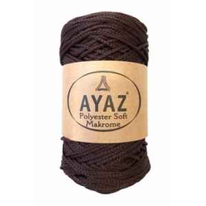 Ayaz <b>100</b>% <b>Polyester</b> Soft Macrame <b>Yarn</b> 250g-6195 (Bitter Brown) - Product Image 1