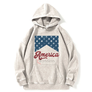 Sudadera con capucha extragrande con logotipo personalizado Sudadera con capucha degradada negra de alta calidad Ropa de calle de Estilo Vintage Sudadera con capucha holgada - Product Image 3