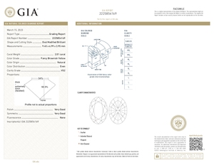 Ovale 2.01ct fantasia giallo brunastro VS2 per il diamante naturale certificato per la creazione di gioielli - Product Image 2