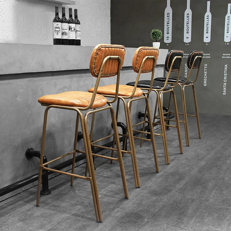 Taburete moderno silla cómoda silla de Bar diseño de cuerpo pu Silla de comedor Taburetes de Bar de lujo para restaurante