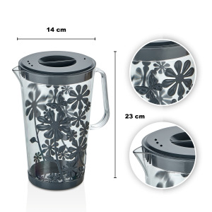 Thiết kế hiện đại 2500ml/84oz nhựa nước Jug BPA miễn phí với nắp phục vụ đồ uống lạnh kinh doanh bình an toàn thả các tính năng - Product Image 6