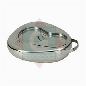 Sartén de cama de acero inoxidable reutilizable de hospital fácil de limpiar con fuente de alimentación manual de cubierta - Product Image 1