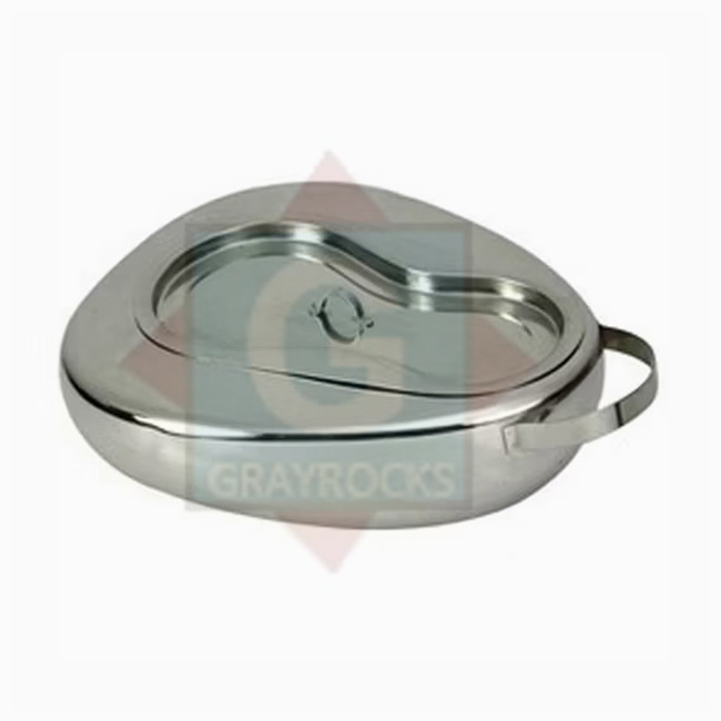 Stainless Silver Surgical Bed Pan for