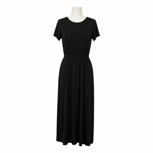 Vestido Casual Ecológico con Cuello en V y Cintura Natural, Tejido Suave y Sostenible, Ajuste Diario, Ropa de Moda, Vestido de Verano para Mujer - Product Image 1