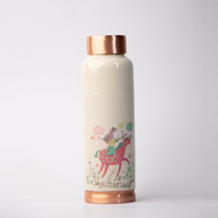 Bouteille de sport réutilisable en cuivre pur à 99,3 %, design unique artisanal, revêtement anti-corrosion écologique, 32 oz, pour adultes, 12-24 h