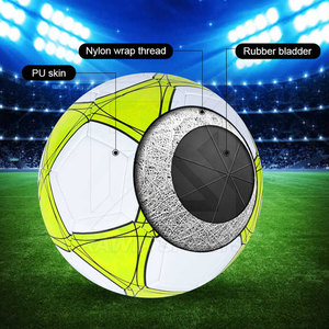 Ballon de football en PU de qualité supérieure, taille officielle, vente en gros, logo personnalisé, design imprimé, ballons de football robustes - Product Image 2