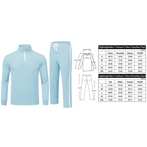 Super caliente de los hombres Casual de manga larga Slim Fit chándal de invierno 100% poliéster transpirable con cuello con capucha y logotipo personalizado - Product Image 6