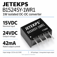 Module convertisseur DC-DC isolé B1524SY-1WR1 1W, élévateur de tension 15V vers 24V, sortie simple 42mA, alimentation SIP