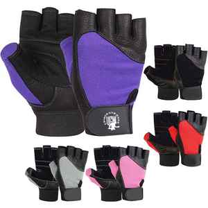 Guantes de Gimnasio Únicos y Personalizados de Cuero con Medio Dedo para Levantamiento de Pesas, Entrenamiento, Fisicoculturismo y Ejercicio - Product Image 2