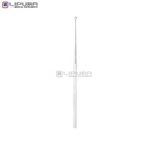 Curette d'oreille Buck 5 3/4 pouces droite et émoussée en acier inoxydable, instrument chirurgical ORL, instrument médical pour le retrait du cérumen et le curetage - Product Image 6