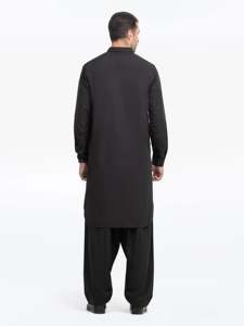 ชุดสلوار คามีซ ผู้ชายสไตล์ปากีสถาน ล้างทำความสะอาดง่าย  ชุดอิสลามแบบดั้งเดิม ทรงปกติ เหมาะสำหรับงานแต่งงาน อีด และชุดทำงานที่เป็นทางการ - Product Image 5