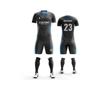 Uniforme de fútbol de media manga para deportes al aire libre de calidad superior, Impresión de logotipo personalizado, conjuntos multicolores para jugadores activos - Product Image 2