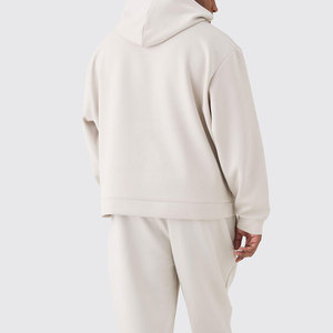 Último estilo Nueva llegada Color sólido Hombres Sudaderas con capucha en relieve Algodón Venta al por mayor Precio razonable Hombres Sudaderas con capucha en relieve - Product Image 3