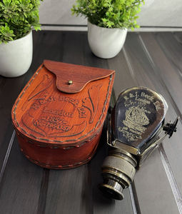 Nouveau support monoculaire nautique à faible coût cadeau de couverture en cuir de qualité supérieure pour les amoureux nautiques idée de bureau unique - Product Image 1