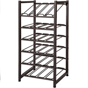 Support de stockage de bouteilles en métal, étagère de présentation de boissons gazeuses de supermarché en or moderne autoportante, support de canne à jus - Product Image 5