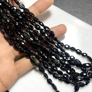 Natural Black <b>Tourmaline</b> Faceted Nugget Shape Beads Uneven Gemstone Stone Beads for <b>Jewelry</b> Making - Product Image 2