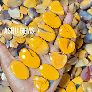 Piedra preciosa de jaspe Mookaite de alto grado Natural 100%, piedra de cuarzo suelta hecha a mano de alta calidad para accesorios de fabricación de joyas - Product Image 1