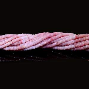 Perles de pierres précieuses de pneu Heishi à facettes en opale rose naturelle 5-8mm perles d'espacement en vrac en pierre d'opale ombrée pour la fabrication de bijoux au prix de gros - Product Image 5