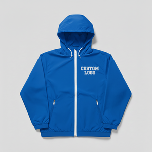 Chaqueta Cortavientos Larga Vintage Personalizada con Capucha, Logotipo Bordado Personalizado, Impermeable, Manga Murciélago, Diseño 2025 para Equipos - Product Image 6