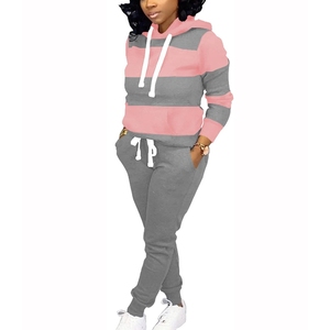 Chándal informal con estilo para mujer, diseño único, calidad profesional, patrón sólido, invierno, tonal, bajo, MOQ, conjunto de 2 piezas - Product Image 3