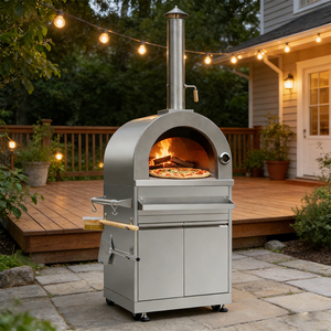 <span class=keywords><strong>Horno</strong></span> <span class=keywords><strong>de</strong></span> Pizza para Exteriores MK07SS304, Construcción Completa en Acero Inoxidable S304 con Ladrillos <span class=keywords><strong>de</strong></span> Piedra Cordierita - Product Image 1