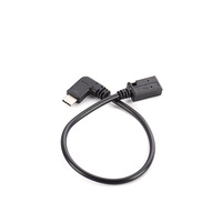 Cable USB tipo C macho a mini USB hembra de 90 grados, adaptador para MacBook Pro, computadora portátil, dispositivos Android