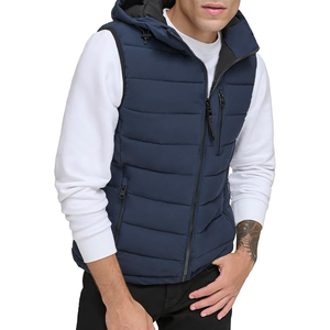 Chaqueta de Burbuja Ligera y Plegable de Lona para Hombre con Cuello Alto - Product Image 4