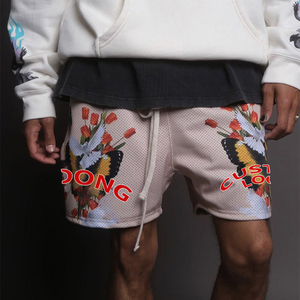 กางเกงขาสั้นลำลองแบบสวมใส่ได้ทั้งชายและหญิงสำหรับฤดูร้อน ขายส่ง แบบสีพื้น สำหรับงานซับลิเมชั่น |   โลโก้แบบกำหนดเอง เป็นมิตรกับสิ่งแวดล้อม แห้งเร็ว ระบายอากาศได้ดี ผ้าตาข่ายบาสเก็ตบอล ฟิตเนส - Product Image 3