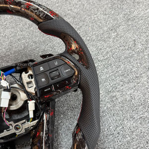 CE พวงมาลัยสปอร์ตคาร์บอนปลอมแปลงพร้อมแป้นเปลี่ยนเกียร์ชุด N70 N80 Hilux Vigo Revo สำหรับ A90 MK5 - Product Image 3