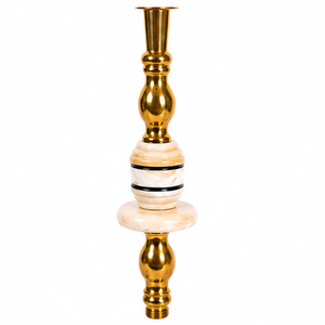 Marble Slim Tower Hookah – Luxury Marble & Stainless Steel Handmade Shisha - Product Image 3