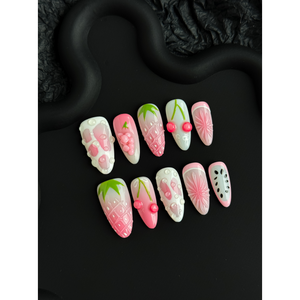 Autocollants pour ongles Fruit Punch Press-On, amusants et colorés - Product Image 3