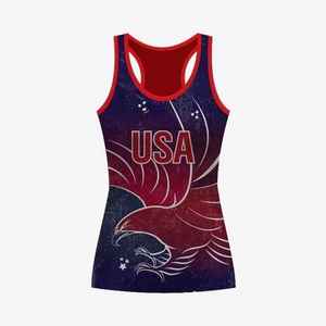 OEM de alta calidad nuevo transpirable Racerback impresión Digital 100% poliéster antibacteriano Jersey al por mayor deporte entrenamiento camiseta sin mangas - Product Image 1