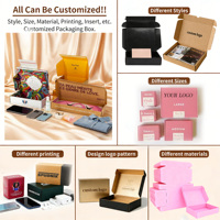 Cajas de Cartón Corrugado Impresas Recicladas con Logotipo Personalizado, Cajas de Envío para Regalos, Cajas de Correo Rosas