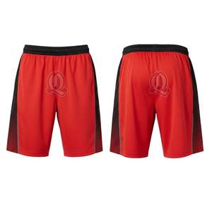 Custom <b>Red</b> Floorball <b>Shorts</b> Breathable Mesh Side Panels Polyester Athletic Unisex Sport Training Wear OEM <b>shorts</b> - Product Image 1
