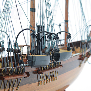 Maqueta de Barco de Guerra de la Guerra Civil Estadounidense, Modelo Alabama, Número de Modelo T292, Marca OMH, Hecha a Mano en Madera, Réplica de la Armada Confederada, Técnica Pintada - Product Image 4