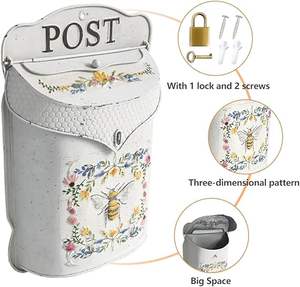 Boîte aux lettres en métal durable et antirouille avec serrure sécurisée pour la réception de documents postaux, taille et couleur personnalisables, appartement - Product Image 3