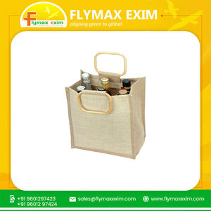 Bolsa de mano para vino de 6 botellas, bolsa de transporte para botella de yute de alta calidad, bolsa de regalo para botella de vino de yute - Product Image 5