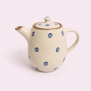 Carafe en céramique de 1000 ml avec couvercle et poignée, design minimaliste pour servir de l'eau/une boisson - Pichet/bouilloire de restaurant - Product Image 1
