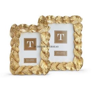 Prime Quality <b>Metal</b> Leaves Designer Silver Color Finishing Shiny Polished Rectangle Shape Memorable Picture Display <b>Photo</b> <b>Frame</b> - Product Image 4