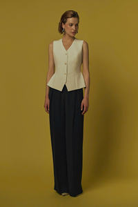 Best Selling Sculputed <b>Waistcoat</b> Organic Cotton <b>Ladies</b> Women's Clothing ODM Services Made In VietNam - Product Image 4