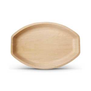 Plateaux ovales en feuille de palmier Areca de qualité supérieure, idéaux pour les restaurants, les hôtels et les repas en plein air. - Product Image 2