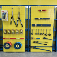 Étagère de présentation en métal à panneaux perforés, robuste, pour outils et matériel, idéale pour les magasins de détail