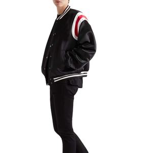 New Winter Fashion Style Satin Canvas Plaid <b>Vintage</b> <b>Varsity</b> <b>Jacket</b> Embroidery Baseball Letterman Zipper Regular Sleeve - Product Image 5