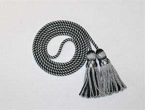 Cordon de clairon Stewart de cérémonie décoratif en soie blanche d'approvisionnement d'usine pour la bande et la cornemuse OEM Drone cordons artisanat de glands en soie - Product Image 3