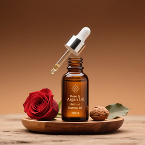 Olio di trattamento dei capelli di lusso rosa bulgara marocchino Argan nutriente cheratina ricca per capelli danneggiati a base di erbe per la riparazione di lucentezza - Product Image 1