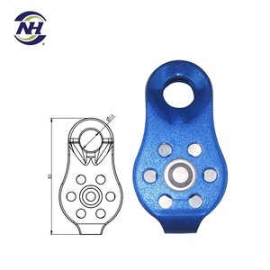 12mm Aluminum Alloy Belt Zip Line Equipment Camping Hiking Mountaineering Rescue Rope Climbing Block <b>Pulley</b> OEM EN12278 - Product Image 3