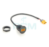 Câble de charge XT60 à montage sur panneau rond, connecteur à courant élevé XT60 à montage encastré, pour montage sur panneau de batterie RC 60A