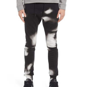 Pantalons de jogging tendance, en molleton français, surdimensionnés, 100% coton, délavés à l'acide, décolorés au soleil, pantalons de jogging pour hommes - Product Image 4