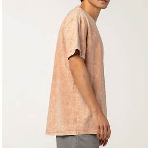 T-shirt Confortable à Manches Courtes en Maille, Coupe Slim, Effet Délavé, Respirant, Séchage Rapide, 220g, Taille Personnalisée, Coton Polyester de Haute Qualité - Product Image 6